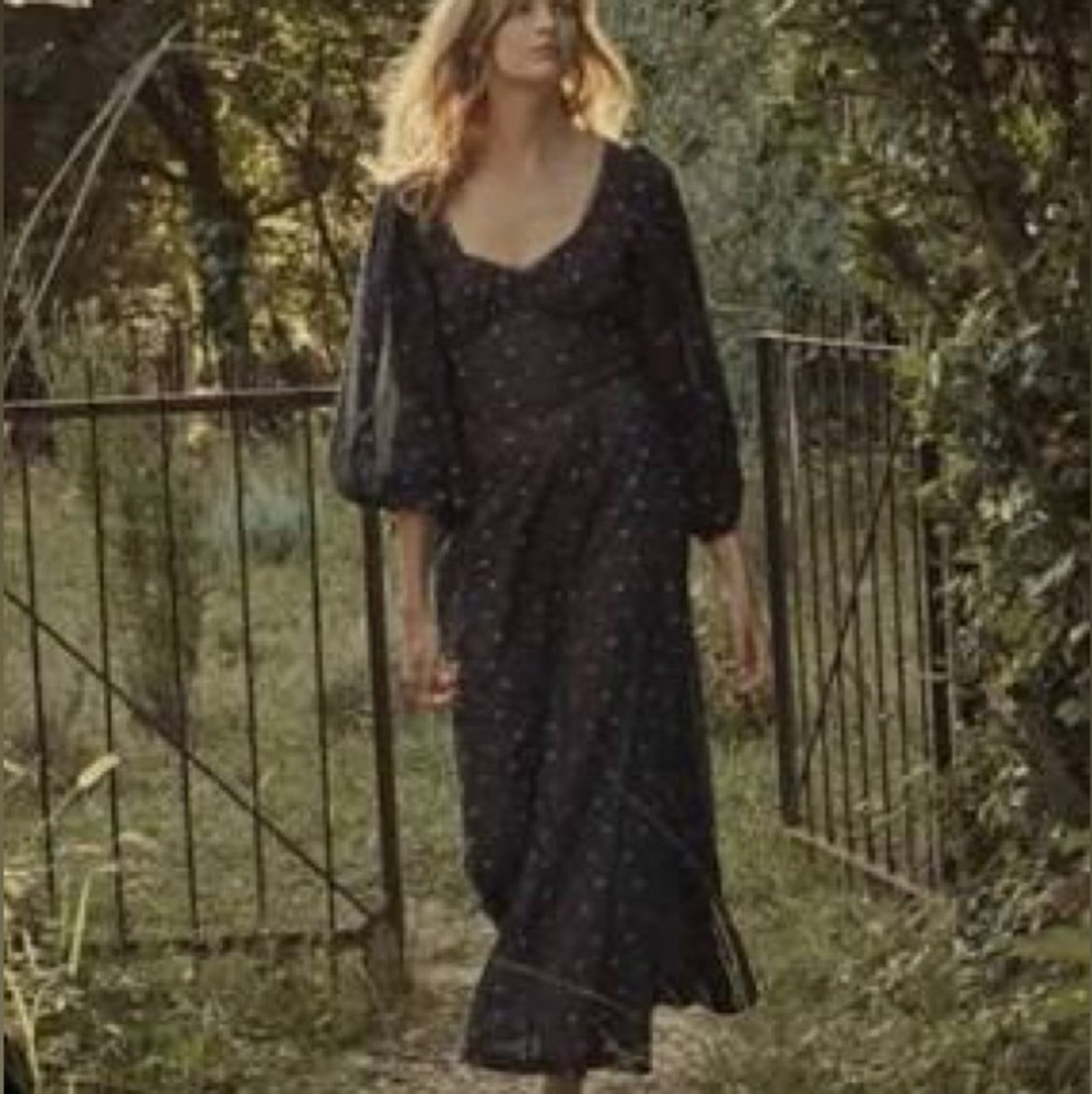 Dôen Carolina embroidered Dress 100% organic cotton EUC XS